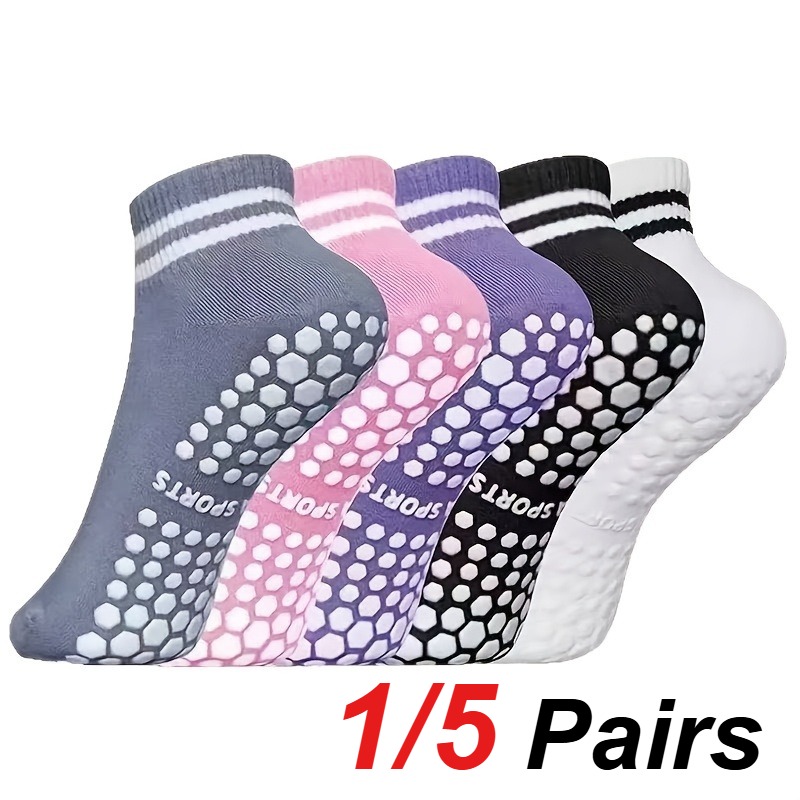 Yoga Fitness Pilates - 1/5 Pair Women's Silicone Anti Slip